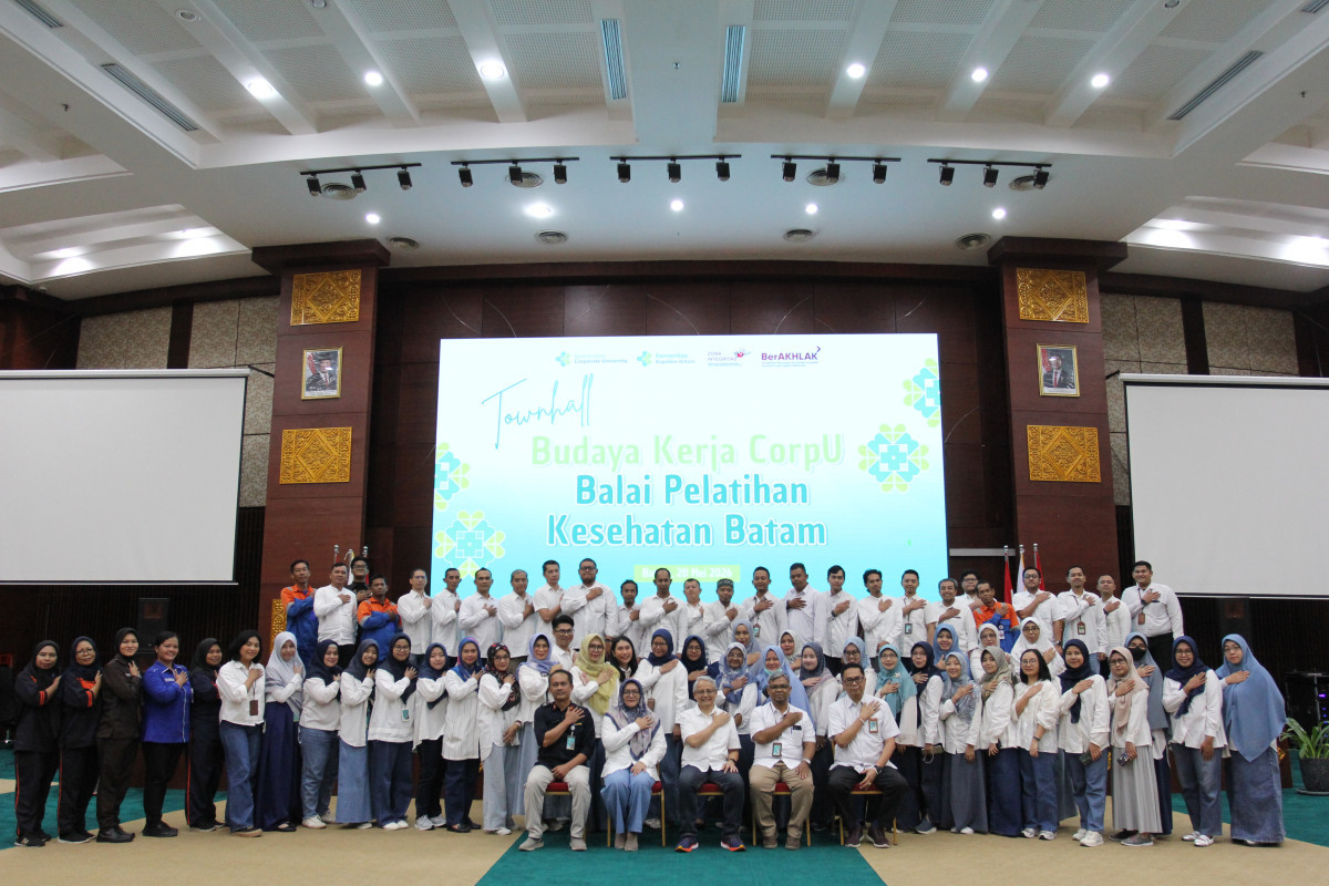 Corporate University Work Culture Townhall at the Batam Health Training Center (Bapelkes Batam)